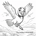Fun Puffin In Flight Coloring Pages 1