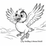 Fun Puffin In Flight Coloring Pages 2