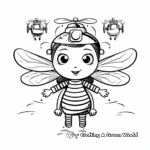 Fun Queen Bee and Her Drones Coloring Sheets 2