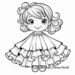 Fun Ruffled Skirt Coloring Pages 4