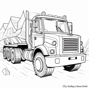 Fun Snow Plow Truck in Action Coloring Pages 2