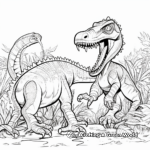 Fun Spinosaurus vs T-Rex Maze Coloring Pages 3