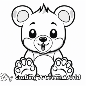 Bear Paw Coloring Pages - Free &amp; Printable!