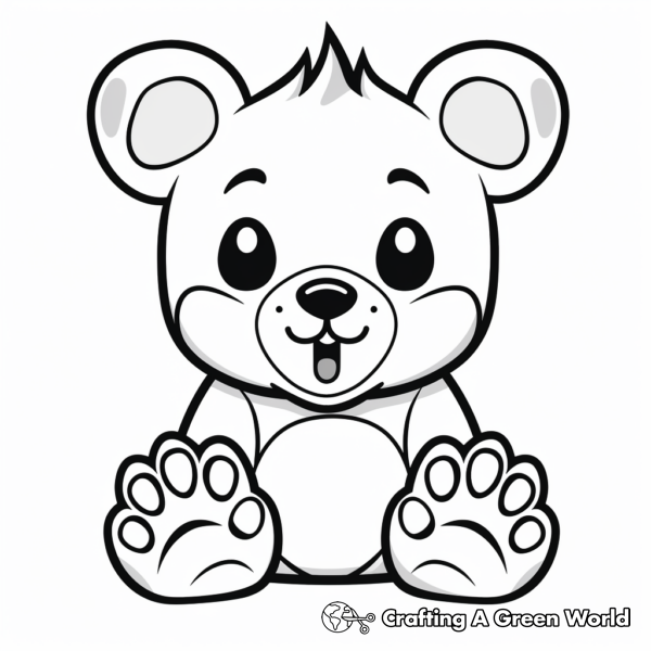 Bear Paw Coloring Pages - Free &amp; Printable!