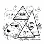 Fun Triangle Shapes Coloring Sheets 2