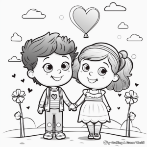 Fun Valentine's Day Party Coloring Pages 2