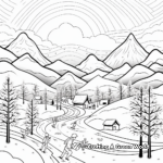 Fun Winter Activities Coloring Pages for Children 1