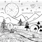 Fun Winter Activities Coloring Pages for Children 3