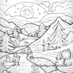 Fun Winter Activities Coloring Pages for Children 4