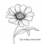 Fun Zinnia Autumn Flower Coloring Pages 1