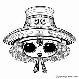 Funky Modern Sombrero Coloring Pages 2