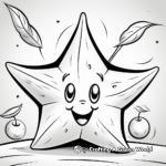 Funky Star Fruit Coloring Sheets 1