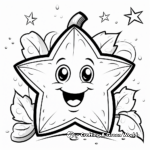 Funky Star Fruit Coloring Sheets 2