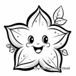 Funky Star Fruit Coloring Sheets 3