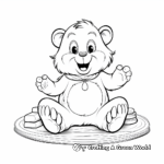 Funny Beaver Doing Tricks Coloring Pages 2