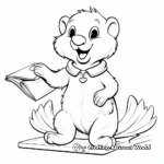 Funny Beaver Doing Tricks Coloring Pages 4