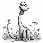 Funny Brachiosaurus Coloring Pages for Kids 2