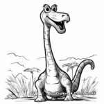 Funny Brachiosaurus Coloring Pages for Kids 3