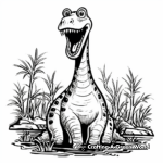 Funny Brachiosaurus Coloring Pages for Kids 4