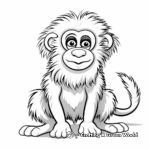 Funny Cartoon Baboon Coloring Pages 2
