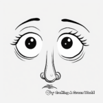 Funny Cartoon Nose Coloring Pages 1