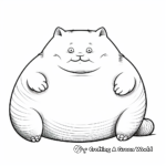 Funny Fat Cat Coloring Pages 3