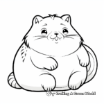 Funny Fat Cat Coloring Pages 4