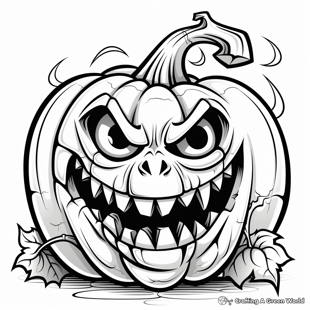Funny Jack o Lantern Coloring Pages 1