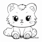 Furry Pillow Cat Coloring Pages 3