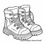 Furry Winter Boot Coloring Pages 2