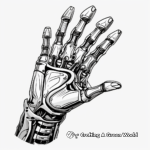 Futuristic Cyborg Skeleton Hand Coloring Pages 3