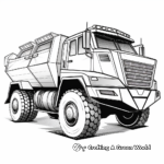 Futuristic Dump Truck Coloring Pages 1