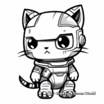 Futuristic Robot Kitty Coloring Pages 1