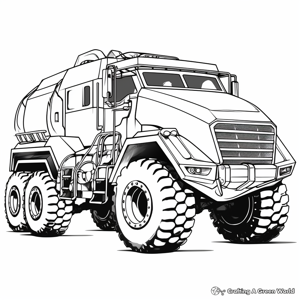 Futuristic Snow Plow Truck Coloring Pages 4