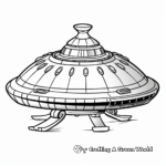 Futuristic UFO: Advanced Alien Craft Coloring Pages 1