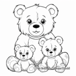 Fuzzy Teddy Mama Bear Coloring Pages 1