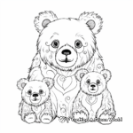 Fuzzy Teddy Mama Bear Coloring Pages 3