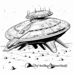 Galactic Battles: Alien Warship Coloring Pages 3
