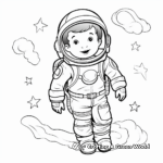 Galaxy and Astronaut Coloring Pages for Kids 2