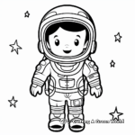 Galaxy and Astronaut Coloring Pages for Kids 3