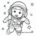 Galaxy and Astronaut Coloring Pages for Kids 4