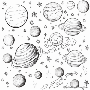 Galaxy Patterns: Milky Way Coloring Pages 2