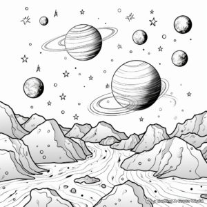 Galaxy Patterns: Milky Way Coloring Pages 4