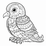 Gallicolumba Parrot Pattern Coloring Pages for Artists 4