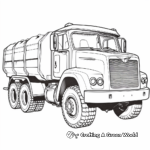 Garbage Truck Coloring Pages for Kids 1