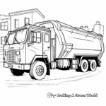 Garbage Truck Coloring Pages for Kids 4