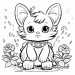 Garden Angel Cat Coloring Pages 2
