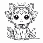 Garden Angel Cat Coloring Pages 3