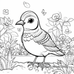 Páginas para colorear del paraíso de las aves de jardín 3
