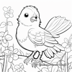 Páginas para colorear del paraíso de las aves de jardín 4